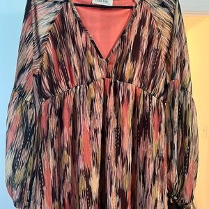 EUC Peach Love California Stripped long sleeve dress